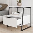 HABITAT ET JARDIN - Table de chevet en bois "Pal" - 45 x 41 x 50 cm - Blanc - vignette