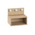 HABITAT ET JARDIN - Table de chevet avec ampoule en bois "Treo" - 40 x 30 x 34 cm - Beige - vignette