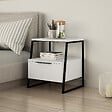 HABITAT ET JARDIN - Table de chevet en bois "Pal" - 45 x 40 x 50 cm - Blanc - vignette