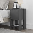 HABITAT ET JARDIN - Table de chevet en bois "Ema" 30 x 30 x 55 cm - Anthracite - vignette