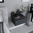 HABITAT ET JARDIN - Table de chevet murale en bois "Alice" - 40 x 32 x 35 cm - Gris anthracite - vignette