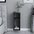 HABITAT ET JARDIN - Table de chevet en bois "Sault" - 23 x 22 x 60 cm - Gris anthracite - vignette