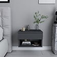 HABITAT ET JARDIN - Table de chevet en bois "Jamot" - 45 x 29 x 32 cm - Gris anthracite - vignette