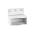 HABITAT ET JARDIN - Table de chevet avec ampoule en bois "Treo" - 40 x 30 x 34 cm - Blanc - vignette