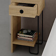 HABITAT ET JARDIN - Table de chevet gauche en bois "Sirius" - 32 x 30 x 61 cm - Beige - vignette