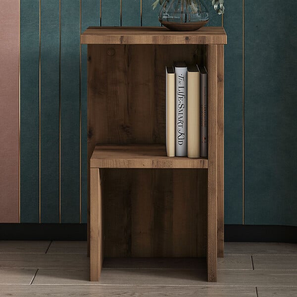 HABITAT ET JARDIN - Table de chevet en bois "Roisin" - 30 x 30 x 50 cm - Marron - large
