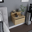 HABITAT ET JARDIN - Table de chevet murale en bois "Alice" - 40 x 32 x 35 cm - Beige - vignette