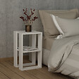HABITAT ET JARDIN - Table de chevet en bois "Lonie" 30 x 30 x 55 cm - Blanc - vignette