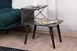 HABITAT ET JARDIN - Table de chevet en bois "Cross" 50 x 40 x 55 cm - Anthracite - vignette
