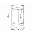 HABITAT ET JARDIN - Table de chevet en bois "Elos Left" - 25 x 27 x 60 cm - Beige - vignette