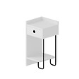 HABITAT ET JARDIN - Table de chevet en bois "Sirius" - 32 x 30 x 61 cm - Blanc - vignette