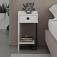 HABITAT ET JARDIN - Table de chevet en bois "Sirius" - 32 x 30 x 61 cm - Blanc - vignette
