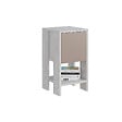 HABITAT ET JARDIN - Table de chevet en bois "Ema" 30 x 30 x 55 cm - Blanc - vignette