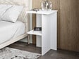 HABITAT ET JARDIN - Table de chevet en bois "Leray" - 36 x 36 x 60 cm - Blanc - vignette