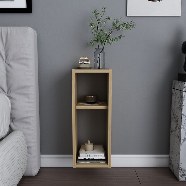 HABITAT ET JARDIN - Table de chevet en bois "Sault" - 23 x 22 x 60 cm - Beige - large