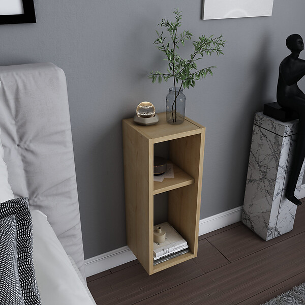 HABITAT ET JARDIN - Table de chevet en bois "Sault" - 23 x 22 x 60 cm - Beige - large