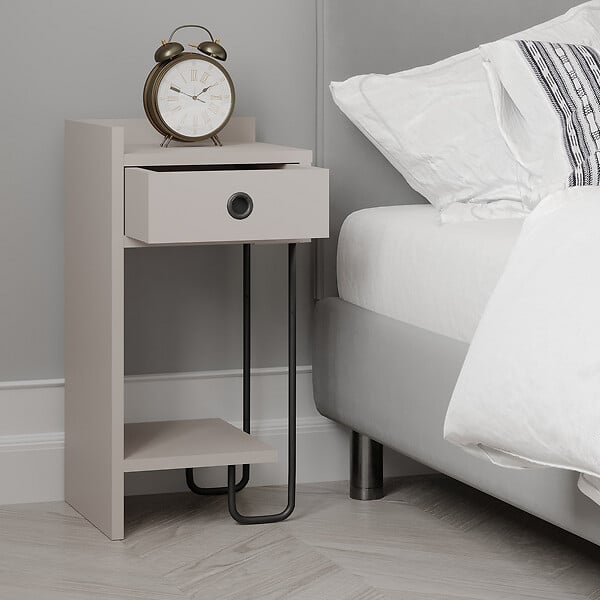 HABITAT ET JARDIN - Table de chevet en bois "Sirius" - 32 x 30 x 61 cm - Moka clair - large