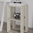 HABITAT ET JARDIN - Table de chevet en bois "Lonie" 30 x 30 x 55 cm - Travertin - vignette