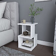 HABITAT ET JARDIN - Table de chevet en bois "Carter" - 30 x 30 x 49 cm - Blanc - vignette