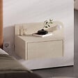 HABITAT ET JARDIN - Table de chevet avec ampoule en bois "Dotta" - 52 x 30 x 28 cm - Beige - vignette