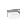 HABITAT ET JARDIN - Table de chevet avec ampoule en bois "Dotta" - 52 x 30 x 28 cm - Blanc - vignette