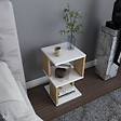 HABITAT ET JARDIN - Table de chevet en bois "Carter" - 30 x 30 x 49 cm - Blanc - vignette