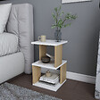 HABITAT ET JARDIN - Table de chevet en bois "Carter" - 30 x 30 x 49 cm - Blanc - vignette