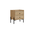 HABITAT ET JARDIN - Table de chevet en bois "Malta" - 45 x 35 x 52 cm - Marron clair - vignette