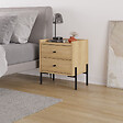 HABITAT ET JARDIN - Table de chevet en bois "Malta" - 45 x 35 x 52 cm - Marron clair - vignette