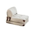 HABITAT ET JARDIN - Fauteuil-lit en tissu "Fold" - 80 x 60 x 70 cm - Crème - vignette