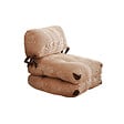 HABITAT ET JARDIN - Fauteuil-lit en tissu "Fold" - 80 x 60 x 70 cm - Marron - vignette