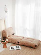 HABITAT ET JARDIN - Fauteuil-lit en tissu "Fold" - 80 x 60 x 70 cm - Marron - vignette