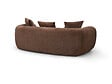 HABITAT ET JARDIN - Canapé droit style bubble en tissu texturé "La Fayette" - 3 places - Marron - vignette