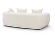 HABITAT ET JARDIN - Canapé droit style bubble en tissu texturé "La Fayette" - 3 places - Crème - vignette
