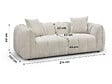 HABITAT ET JARDIN - Canapé droit en tissu style bubble "Balzac" - 3 places - Beige - vignette