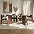 HABITAT ET JARDIN - Ensemble Table et Chaises (5 Pièces) en bois "Meridia 4" - 180 x 90 x 75 cm - Marron - vignette
