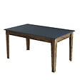 HABITAT ET JARDIN - Table de repas en bois "Milan500" - 145 x 88 x 75 cm - Gris anthracite - vignette