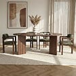 HABITAT ET JARDIN - Ensemble Table et Chaises (5 Pièces) en bois "Meridia 4" - 180 x 90 x 75 cm - Vert - vignette