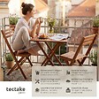 TECTAKE - Ensemble de bistrot marron pliable résistant aux intempéries pour 2 personnes en bois d'acacia huilé et acier galvanisé - vignette