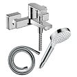 HANSGROHE - Pack mitigeur bain douche mécanique Vernis Shape C2 + Flexible Isiflex + Pommeau Vernis Blend 100 EcoSmart 1jet chromé - vignette