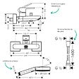 HANSGROHE - Pack mitigeur bain mécanique Vernis Shape C2 + Flexible Metaflex + Pommeau Pulsify Select EcoSmart 105 3jets chromé - vignette