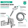 HANSGROHE - Pack mitigeur bain douche mécanique Vernis Shape C2 + Flexible Metaflex + Pommeau Vernis Blend 100 EcoSmart 1jet chromé - vignette