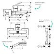 HANSGROHE - Pack mitigeur bain douche mécanique Vernis Shape C2 + Flexible Metaflex + Pommeau Vernis Blend 100 EcoSmart 2jets chromé - vignette