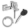 HANSGROHE - Pack mitigeur bain mécanique Vernis Shape C2 + Flexible Designflex+Pommeau Pulsify Select EcoSmart 105 3jets chromé - vignette