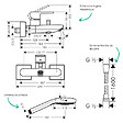 HANSGROHE - Pack mitigeur bain douche mécanique Vernis Shape C2 + Flexible Metaflex + Pommeau Croma Select E EcoSmart blanc/chromé - vignette