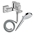 HANSGROHE - Pack mitigeur bain douche mécanique Vernis Shape C2 + Flexible Isiflex + Pommeau Croma Select E EcoSmart blanc/chromé - vignette
