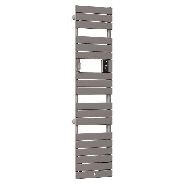 THERMOR - Radiateur sèche-serviettes électrique étroit Riviera 2 - Avec soufflerie - 750+1000W - Gris roche - large