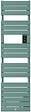 THERMOR - Radiateur sèche-serviettes électrique étroit Riviera 2 - Avec soufflerie - 500+1000W - Vert eucalyptus - vignette