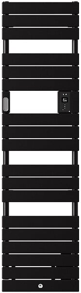 THERMOR - Radiateur sèche-serviettes électrique étroit Riviera 2 - Avec soufflerie - 750+1000W - Noir carbone - large