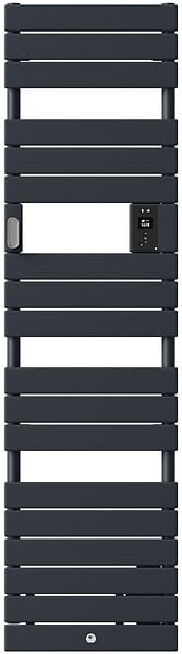 THERMOR - Radiateur sèche-serviettes électrique étroit Riviera 2 - Avec soufflerie - 750+1000W - Gris ardoise - large